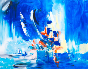 Ζωγραφική με τίτλο "L'iceberg Et Les Vo…" από Giulia Pintea, Αυθεντικά έργα τέχνης, Ακρυλικό
