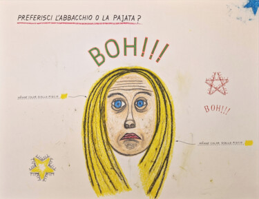 Картина под названием "BOH-015" - Giulio Gavioli, Подлинное произведение искусства, Пастель Установлен на Другая жесткая пан…
