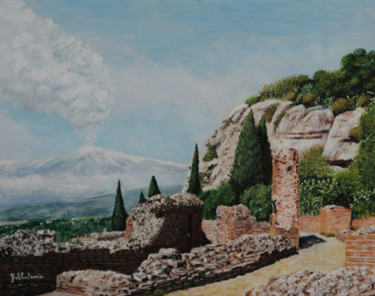 Pittura intitolato "Scorcio Teatro Grec…" da Giuseppa Matraxia, Opera d'arte originale