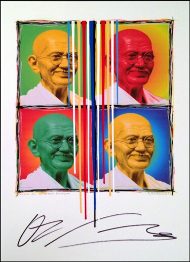 Arts numériques intitulée "Colate su Mahatma G…" par Giuseppe Fortunato, Œuvre d'art originale
