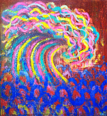 Картина под названием "Dive into a Crazy W…" - Giuseppe Valia, Подлинное произведение искусства, Рисунок распылителем краски…