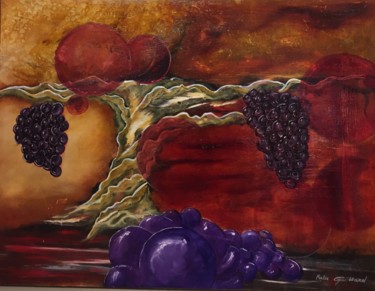 Painting titled "FRIANDISES DE BACCH…" by Katie Guittard, Original Artwork, Oil