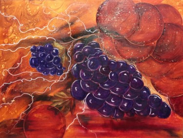 Painting titled "FRUITS DE LA PASSION" by Katie Guittard, Original Artwork, Oil