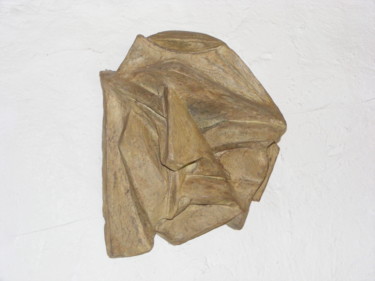 Sculpture intitulée "Masque 1" par Gérard Koelen, Œuvre d'art originale, Terre cuite