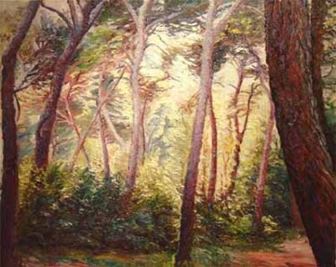 Painting titled "Sous bois" by Glaréole, Original Artwork