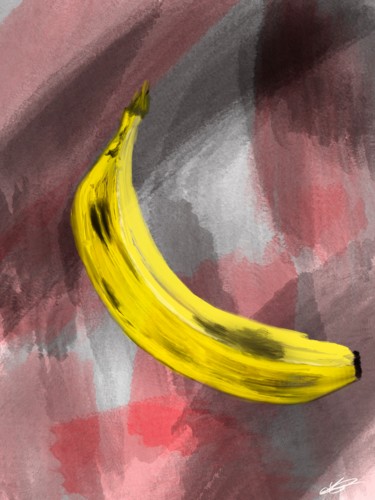 Digital Arts titled "Banana" by Gl, Original Artwork, Digital Painting