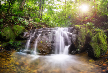 Fotografie mit dem Titel "Waterfall" von Glauco Meneghelli, Original-Kunstwerk, Digitale Fotografie