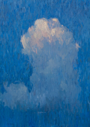 Schilderij getiteld "Cloud" door Glib Franko, Origineel Kunstwerk, Olie Gemonteerd op Frame voor houten brancard