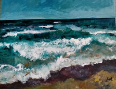 Malerei mit dem Titel "Mediterrània" von G Riart, Original-Kunstwerk, Öl