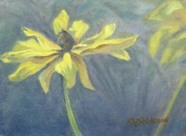 Painting titled "Rudbeckia" by Gloria Nilsson, Original Artwork, Oil