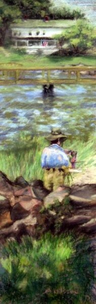Painting titled "Stony Creek" by Gloria Nilsson, Original Artwork, Oil