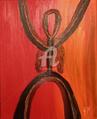 Malerei mit dem Titel "Ange 4" von Gm Art, Original-Kunstwerk, Öl