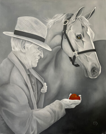 Painting titled "S’apprivoiser" by Elise Gobeil, Original Artwork, Oil