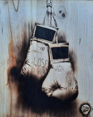 Druckgrafik mit dem Titel "''You need to lose,…" von Gobi, Original-Kunstwerk, Prägung