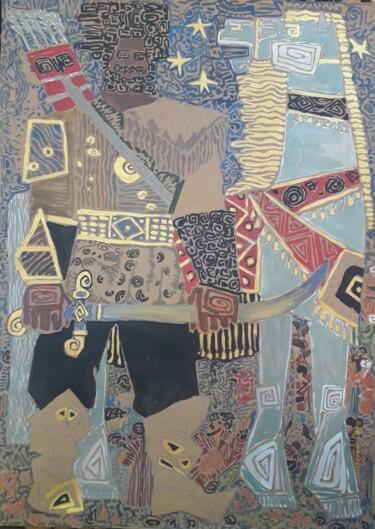Malerei mit dem Titel "Man" von Gochmuradov Gahryman, Original-Kunstwerk, Öl