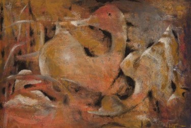 Картина под названием "Golden duchs" - Roman Kvidko, Подлинное произведение искусства, Акрил