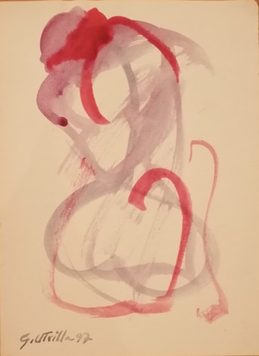 Peinture intitulée "Trazo mujer 3" par Gonzalo Utrilla, Œuvre d'art originale, Aquarelle