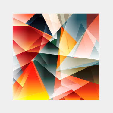 Arts numériques intitulée "Geometric Dream 13" par Gonzalo Daino, Œuvre d'art originale, Peinture numérique