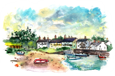 Painting titled "Cemaes Bay 08" by Miki De Goodaboom, Original Artwork, Watercolor