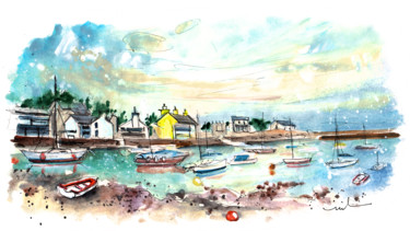 Peinture intitulée "Cemaes Bay 12" par Miki De Goodaboom, Œuvre d'art originale, Aquarelle