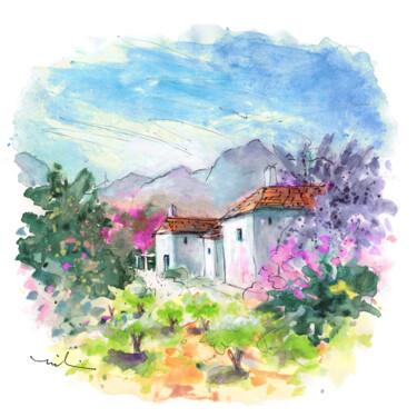 Painting titled "a Finca In Turre 05" by Miki De Goodaboom, Original Artwork, Watercolor