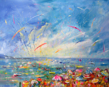 Pintura intitulada "Summer Vibes 06" por Miki De Goodaboom, Obras de arte originais, Acrílico