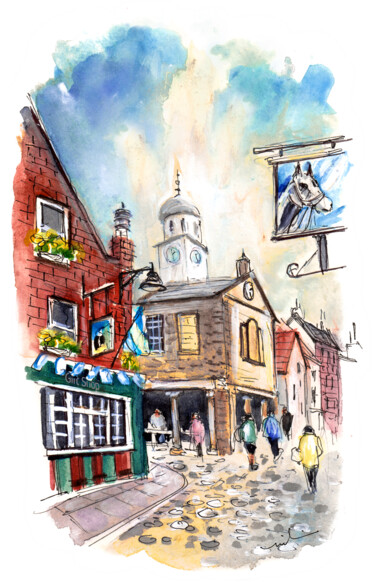 Painting titled "Whitby Street 01" by Miki De Goodaboom, Original Artwork, Watercolor