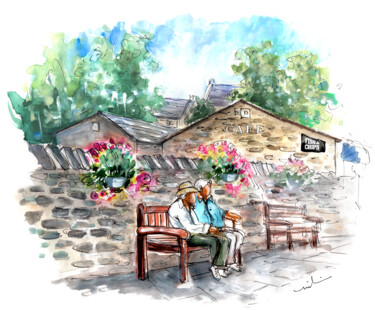 Peinture intitulée "Relaxing In Hawes" par Miki De Goodaboom, Œuvre d'art originale, Aquarelle