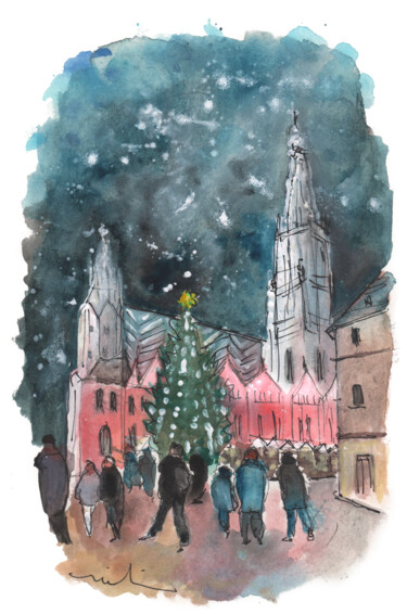 「Vienna Christmas Ma…」というタイトルの絵画 Miki De Goodaboomによって, オリジナルのアートワーク, 水彩画