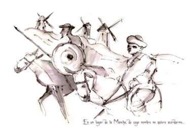 "En Un Lugar De La M…" başlıklı Tablo Miki De Goodaboom tarafından, Orijinal sanat, Mürekkep