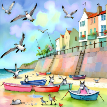 Arte digitale intitolato "We Love Scarborough…" da Miki De Goodaboom, Opera d'arte originale, Immagine generata dall'IA