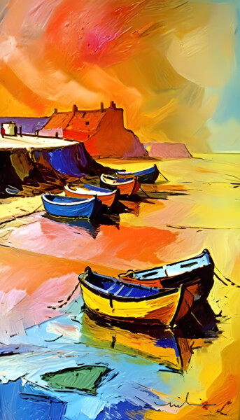 Digital Arts titled "We Love Staithes 08" by Miki De Goodaboom, Original Artwork, AI generated image