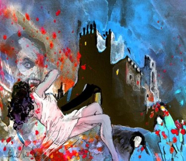 Schilderij getiteld "Dracula" door Miki De Goodaboom, Origineel Kunstwerk, Olie