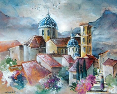 Painting titled "Altea 01" by Miki De Goodaboom, Original Artwork, Oil