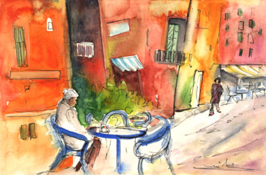 Schilderij getiteld "Camogli 05" door Miki De Goodaboom, Origineel Kunstwerk, Aquarel