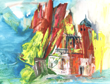 绘画 标题为“Cinque Terre 02” 由Miki De Goodaboom, 原创艺术品, 水粉