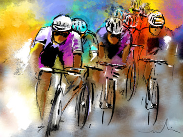 "Le Tour de France 03" başlıklı Tablo Miki De Goodaboom tarafından, Orijinal sanat, Petrol