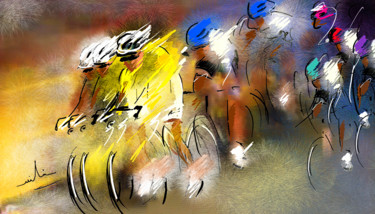 Pintura titulada "Le Tour de France 05" por Miki De Goodaboom, Obra de arte original, Oleo
