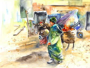 "Moroccan Market 04" başlıklı Tablo Miki De Goodaboom tarafından, Orijinal sanat, Petrol