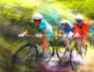 Ζωγραφική με τίτλο "Le Tour de France 11" από Miki De Goodaboom, Αυθεντικά έργα τέχνης, Λάδι
