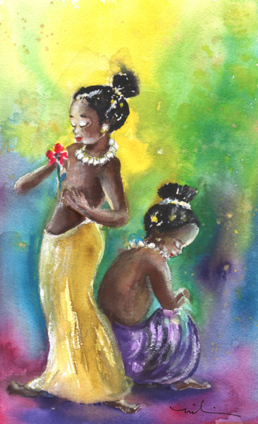 Peinture intitulée "The Two Little Prin…" par Miki De Goodaboom, Œuvre d'art originale, Huile