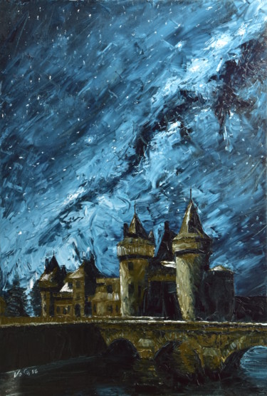 Painting titled "Château de Sully-su…" by Goran Vojinovic (VoG), Original Artwork, Oil