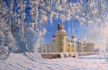 Peinture intitulée "Château de Dissay" par Goran Vojinovic (VoG), Œuvre d'art originale, Huile
