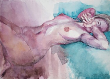 Painting titled "Artwork description…" by Goran Žigolić (watercolors), Original Artwork, Watercolor