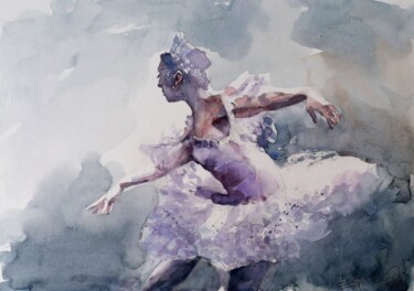 Картина под названием "Ballerinas dream" - Goran Žigolić (watercolors), Подлинное произведение искусства, Акварель