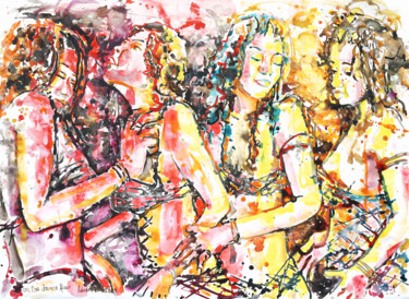 Schilderij getiteld "On the dance floor" door Gordonartist1, Origineel Kunstwerk, Acryl