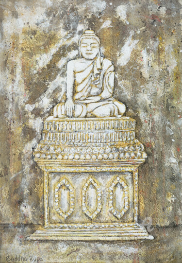 Malerei mit dem Titel "Buddha Rupa" von Gordonartist1, Original-Kunstwerk, Acryl