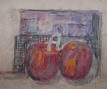 Disegno intitolato "tavolole-due-mele" da Bruno, Opera d'arte originale, Altro