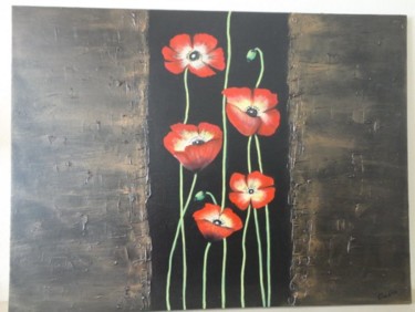 Painting titled "Poppy seeds # 2" by Malgorzata Kuraczyk, Original Artwork, Oil