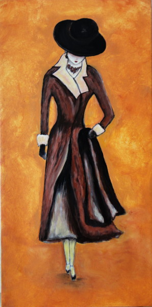 Painting titled "Lady # 3" by Malgorzata Kuraczyk, Original Artwork